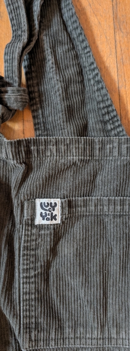 Lucy & Yak Dark Forest Green Baggy Corduroy Overalls 12